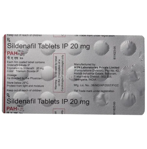 pah 20mg tablet 15's